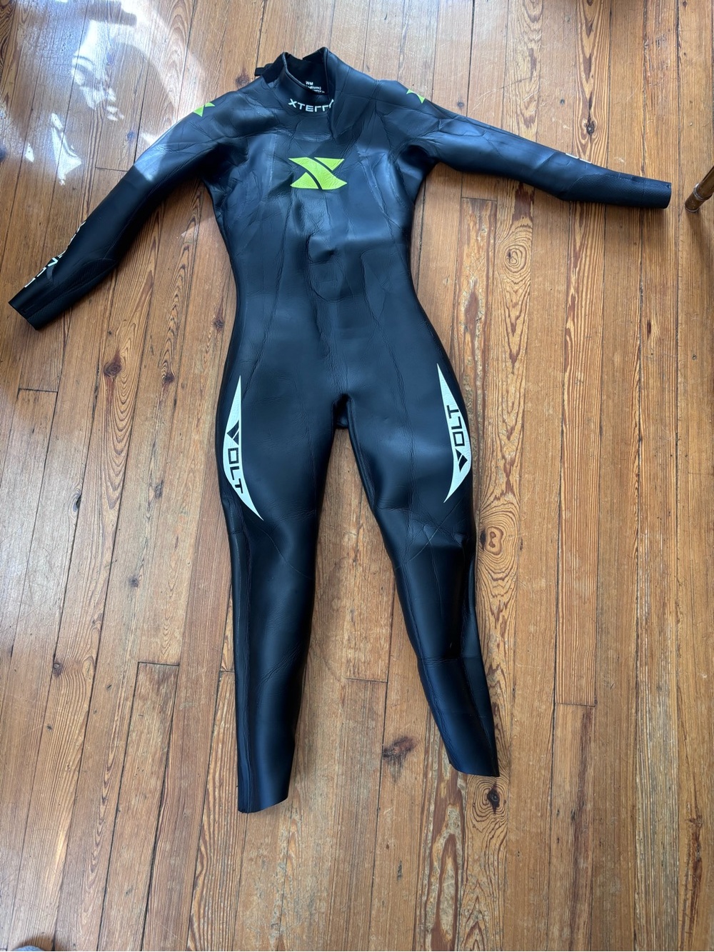 XTERRA Women’s Black Neoprene Swim Wetsuit with Lime Accents
